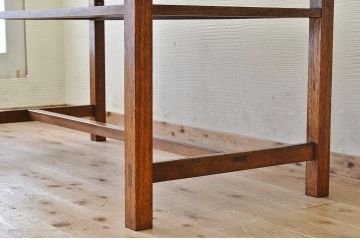 アンティーク家具　古い木のシンプルなアンティーク作業台(テーブル)