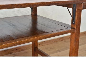 アンティーク家具　古い木のシンプルなアンティーク作業台(テーブル)