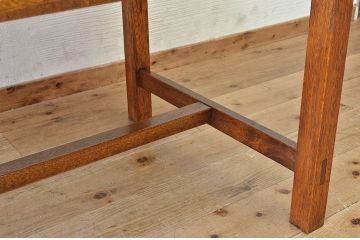 アンティーク家具　古い木のシンプルなアンティーク作業台(テーブル)