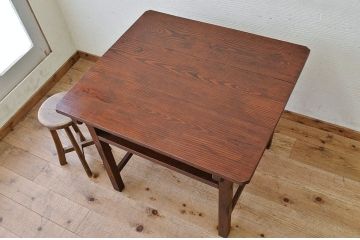アンティーク家具　★古い木のアンティーク作業台(テーブル、机)
