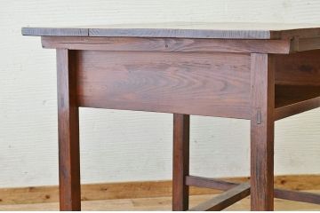 アンティーク家具　★古い木のアンティーク作業台(テーブル、机)