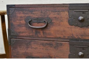 アンティーク家具　古民具　古いお家の時代箪笥ローボード