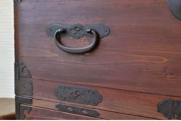 アンティーク家具　☆古民具　味のある二段重ね時代箪笥2