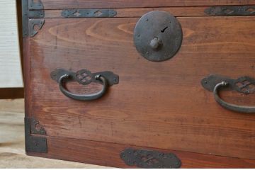 アンティーク家具　☆古民具　味のある二段重ね時代箪笥2