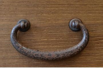 ☆美品!古い木味の二段重ね五丁引き時代箪笥