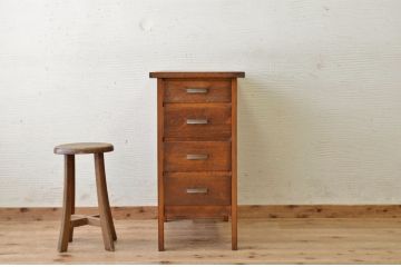 アンティーク家具　アンティークサイドテーブル(袖引き出し)