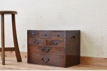 アンティーク家具　高級品!古い総桑材の指物小引き出し
