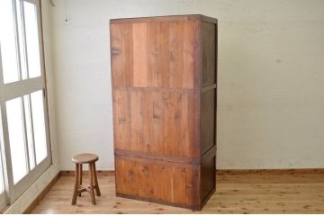 美品!古い欅材の漆の綺麗なワードローブ(洋服箪笥)