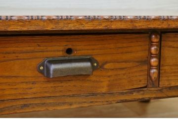 アンティーク家具　重厚!引き出し付きアンティークテーブル(作業台、机)
