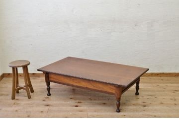 アンティーク家具　重厚!引き出し付きアンティークテーブル(作業台、机)