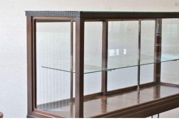 アンティーク家具　古いタバコ屋の大きな鉄脚ガラスケース(ショーケース)