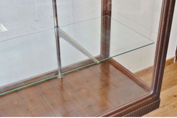 アンティーク家具　古いタバコ屋の大きな鉄脚ガラスケース(ショーケース)