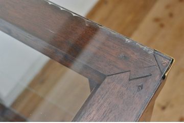 アンティーク家具　古いタバコ屋の大きな鉄脚ガラスケース(ショーケース)