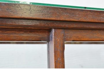 アンティーク家具　古いタバコ屋の大きな鉄脚ガラスケース(ショーケース)