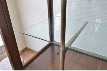 アンティーク家具　古いタバコ屋の大きな鉄脚ガラスケース(ショーケース)