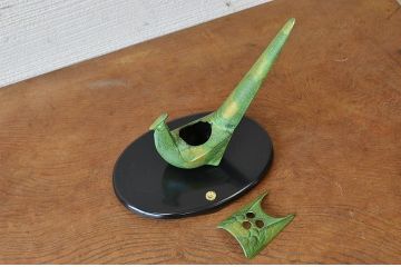 三枝惣太郎作　鉄製香炉　国鳥雉　未使用