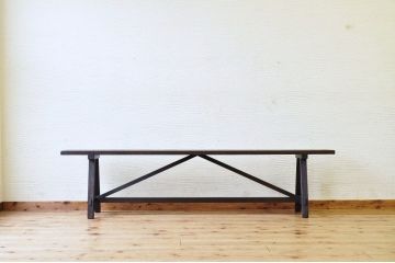 アンティーク家具　古い木味のシックなベンチ