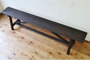 アンティーク家具　古い木味のシックなベンチ