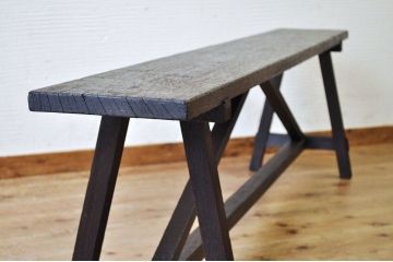アンティーク家具　古い木味のシックなベンチ