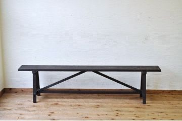 アンティーク家具　古い木味のシックなベンチ