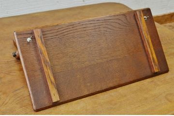 中古　メーカー不明　上質なオーク材の卓上鏡