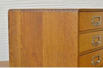 アンティーク家具　古いナラ材のアンティーク小引き出し