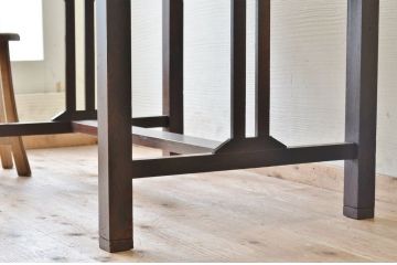 アンティーク家具　古いナラ材の大きなアンティークテーブル(平机)