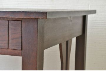 アンティーク家具　古いナラ材の大きなアンティークテーブル(平机)