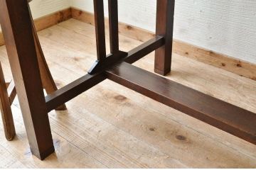 アンティーク家具　古いナラ材の大きなアンティークテーブル(平机)