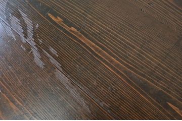 アンティーク家具　★使い込まれたアンティーク片袖机(作業台)