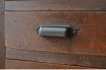 アンティーク家具　★使い込まれたアンティーク片袖机(作業台)