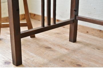 アンティーク家具　★使い込まれたアンティーク片袖机(作業台)