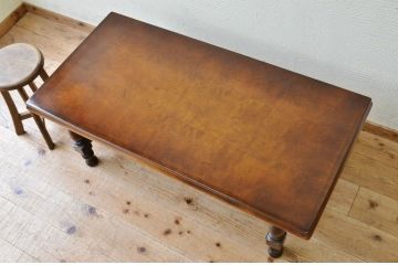 アンティーク家具　1970〜80年代飛騨産業キツツキマークセンターテーブル(大)
