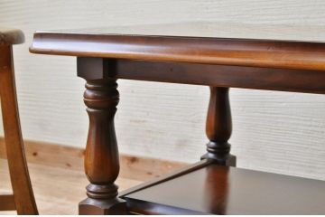 アンティーク家具　1970〜80年代飛騨産業キツツキマークセンターテーブル小