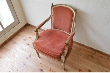 中古　アンティーク調　アームチェア1脚2