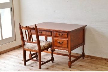 アンティーク家具　メーカー不明　作りの良いデスクチェア(椅子、イス)