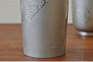 アンティーク家具　○大正昭和初期　錦製品3点セット　高山錫器　茶托