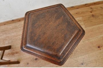 アンティーク家具　小さな五角形回転ガラスケース