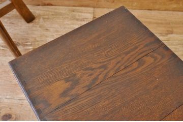 アンティーク家具　古いナラ材のアンティーク小引き出し(書類ケース)
