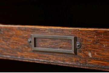 アンティーク家具　古いナラ材のアンティーク小引き出し(書類ケース)