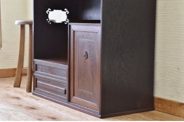 アンティーク家具　古民具　骨董　三方桑材の上質な飾り棚(箪笥)