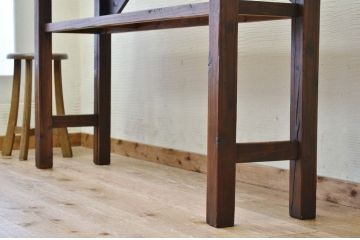 アンティーク家具　★古い木のシンプルなアンティーク作業台(テーブル)1