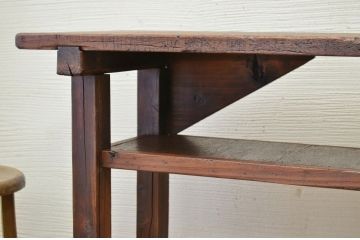 アンティーク家具　★古い木のシンプルなアンティーク作業台(テーブル)1