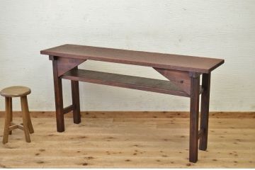 アンティーク家具　★古い木のシンプルなアンティーク作業台(テーブル)1