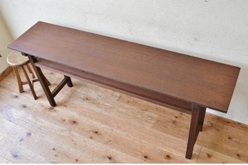 アンティーク家具　★古い木のシンプルなアンティーク作業台(テーブル)2