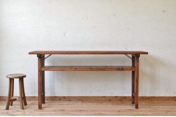 アンティーク家具　★古い木のシンプルなアンティーク作業台(テーブル)3