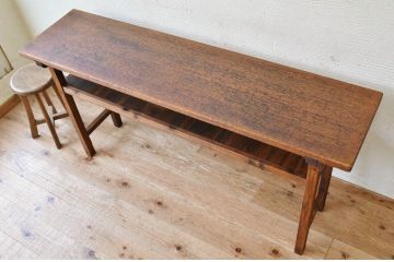 アンティーク家具　★古い木のシンプルなアンティーク作業台(テーブル)3