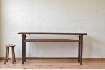 アンティーク家具　★古い木のシンプルなアンティーク作業台(テーブル)4