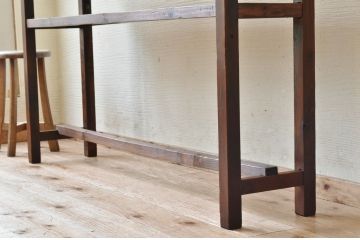 アンティーク家具　★古い木のシンプルなアンティーク作業台(テーブル)4
