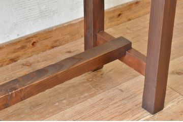 アンティーク家具　★古い木のシンプルなアンティーク作業台(テーブル)4